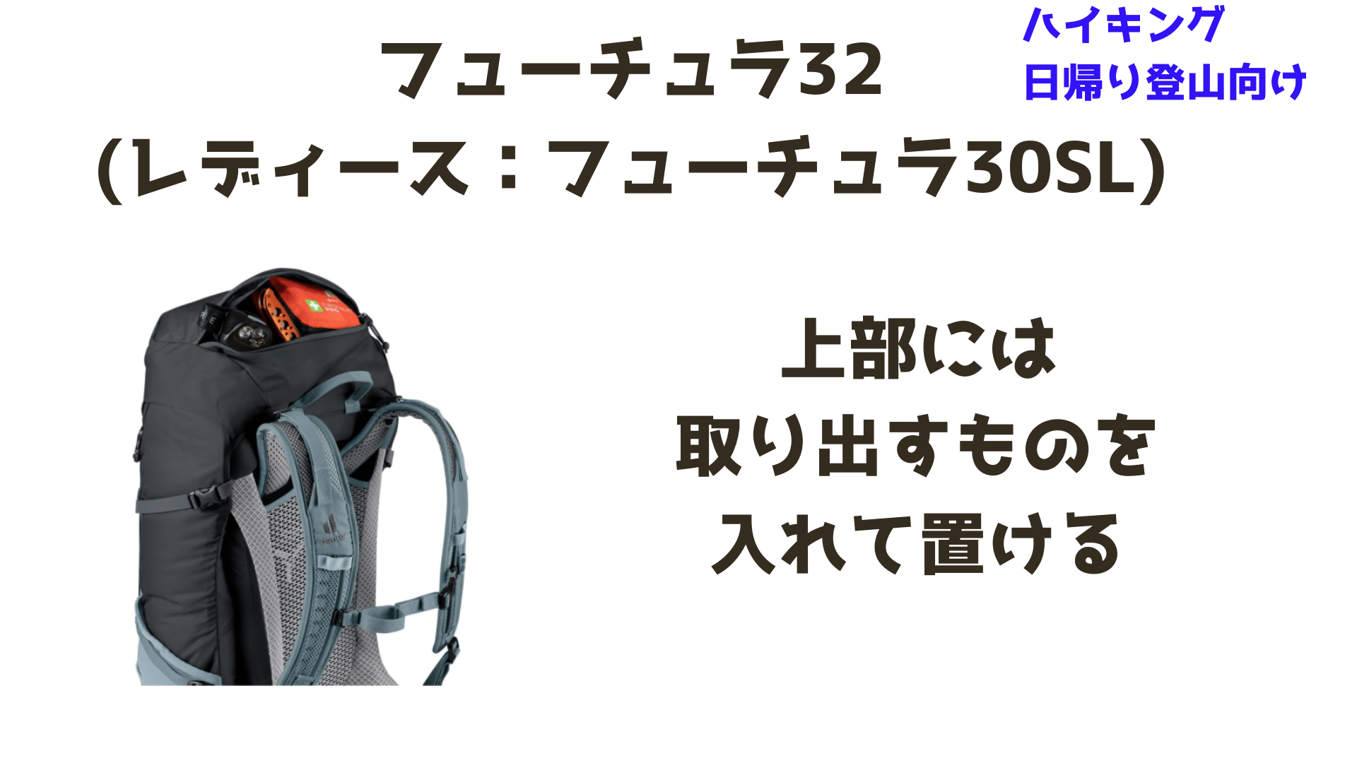 ドイター 登山リュック・ザック フューチュラ 26 メンズ グラファイト